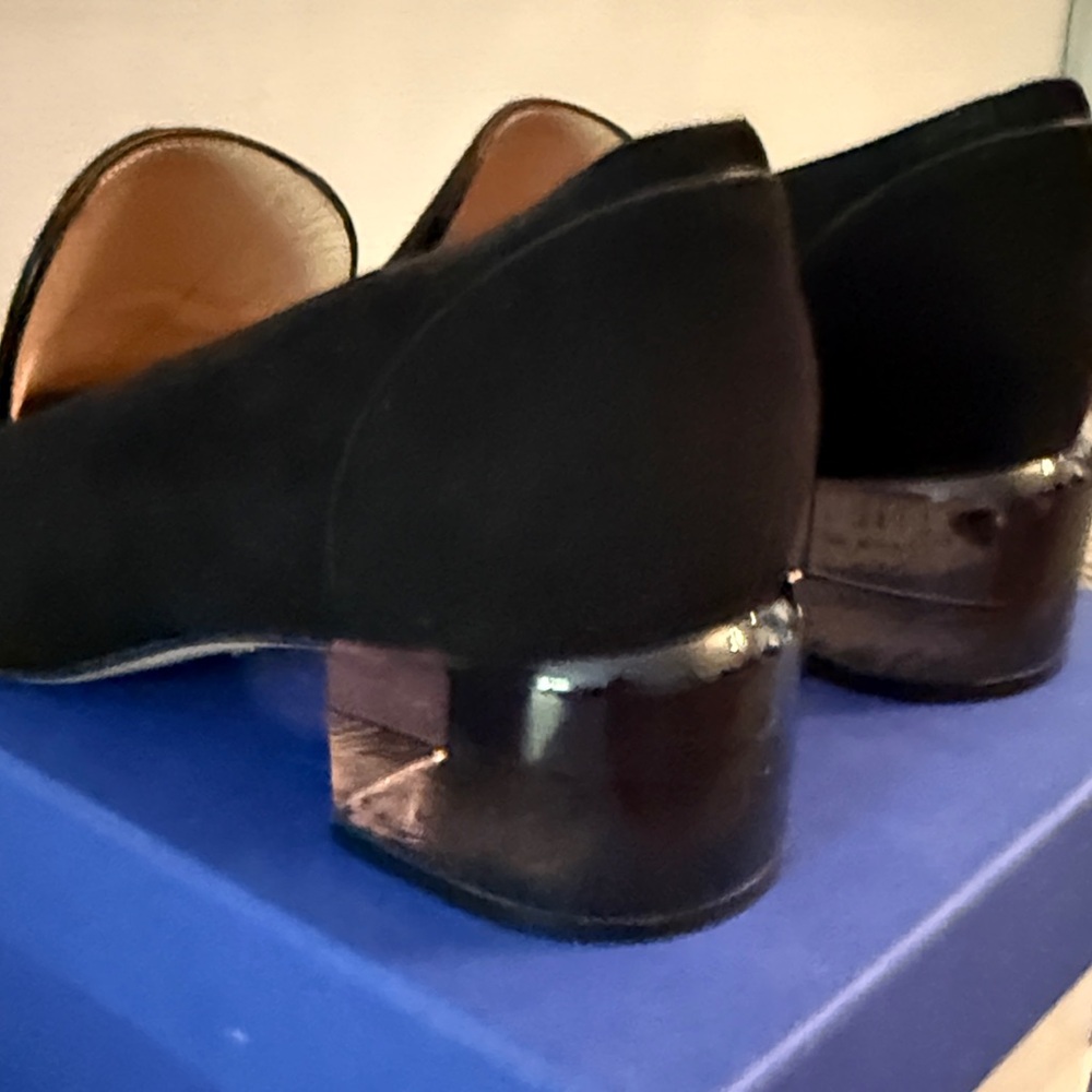 Stuart Weitzman Classic Black Suede Loafers - Picture 4 of 7